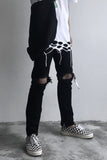 Men's Distressed Skinny Jeans - felvior