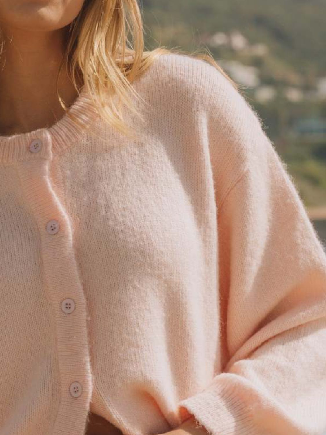 Button Down Long Sleeve Cardigan - felvior