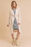 Aemi + Co Open Front Long Sleeve Longline Coat