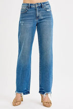 RISEN Full Size Mid Rise Baggy Jeans Plus Size
