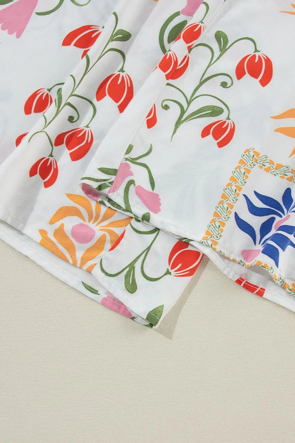 Printed Square Neck Top and Pants Set