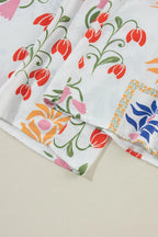 Printed Square Neck Top and Pants Set