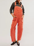 Pocketed Wide Strap Denim Overalls - felvior