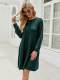 Cable-Knit Long Sleeve Sweater Dress - felvior