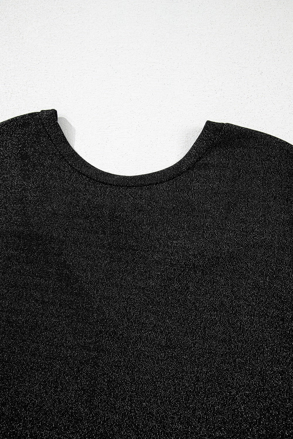 Bow Back Round Neck Short Sleeve Blouse