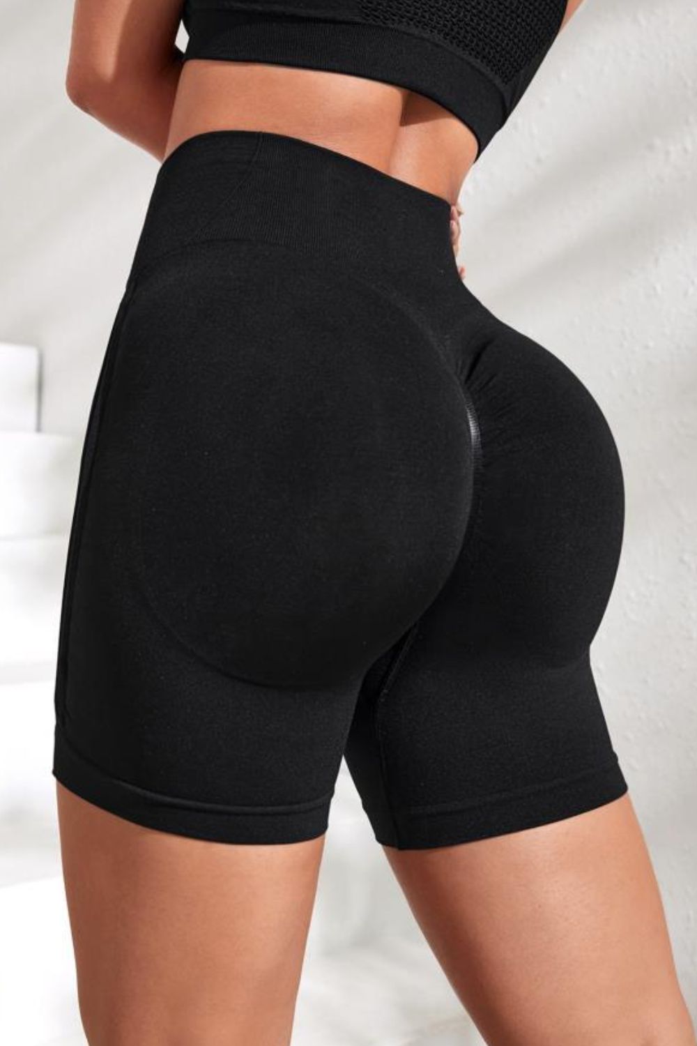 Slim Fit High Waistband Active Shorts - felvior