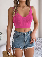 Cable-Knit Short Cami