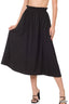 Zenana Paperbag Waist Midi Skirt With Pockets