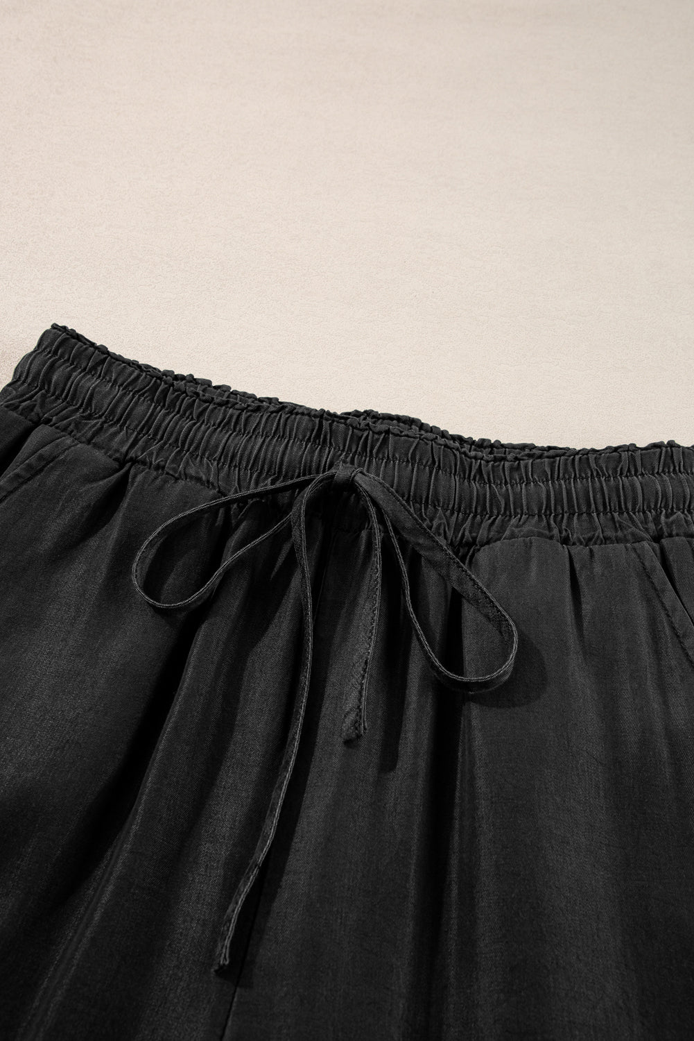 Drawstring Wide Leg Jeans - felvior