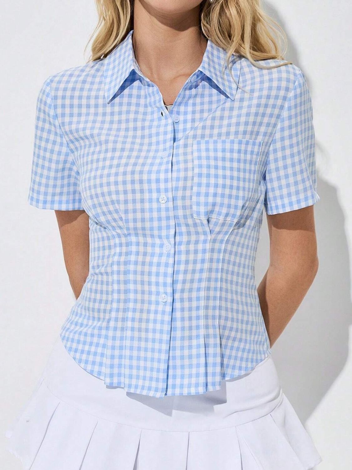 Button Down Short Sleeve Shirt - felvior