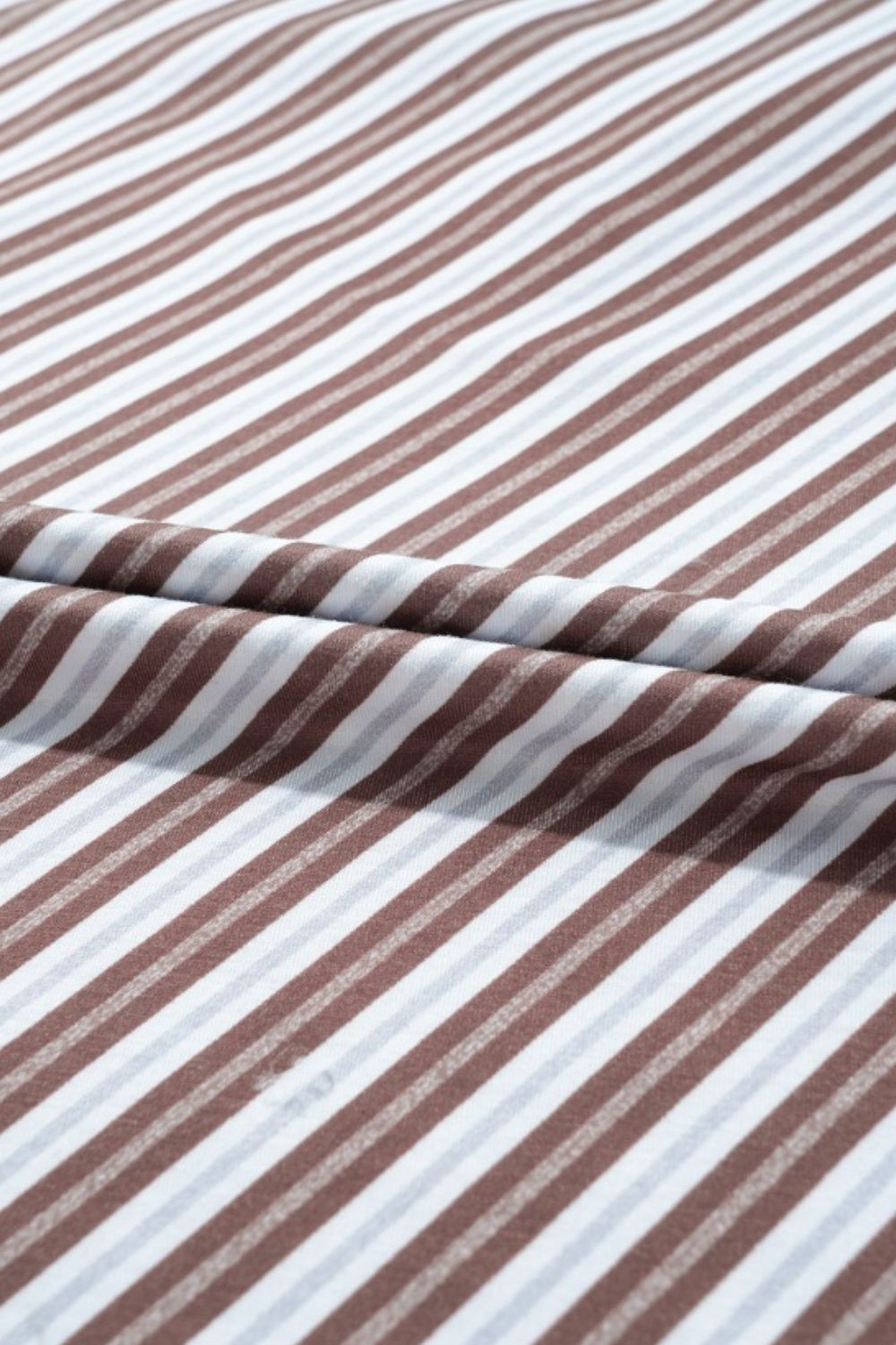 Striped V Neck Cap Sleeve Blouse