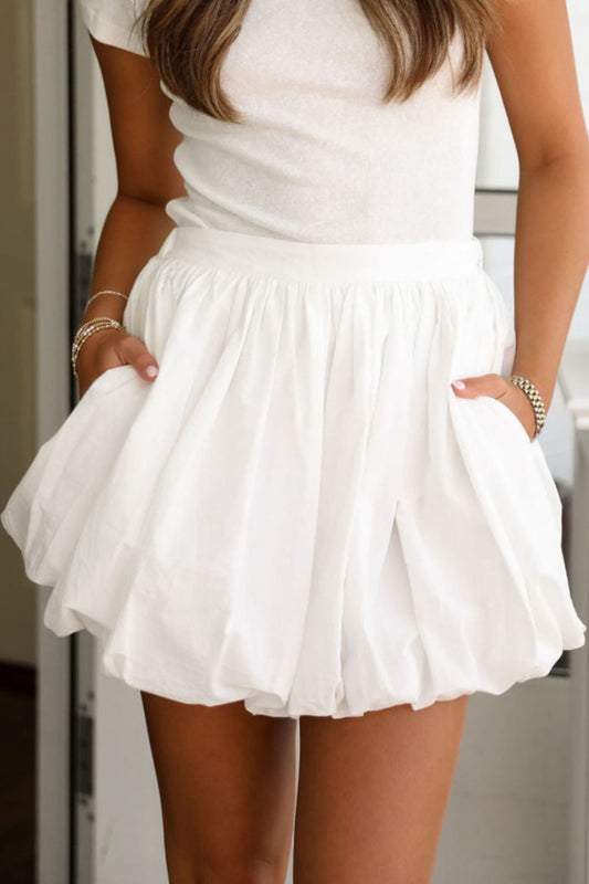 Bubble Mini Skirt with Pockets - felvior