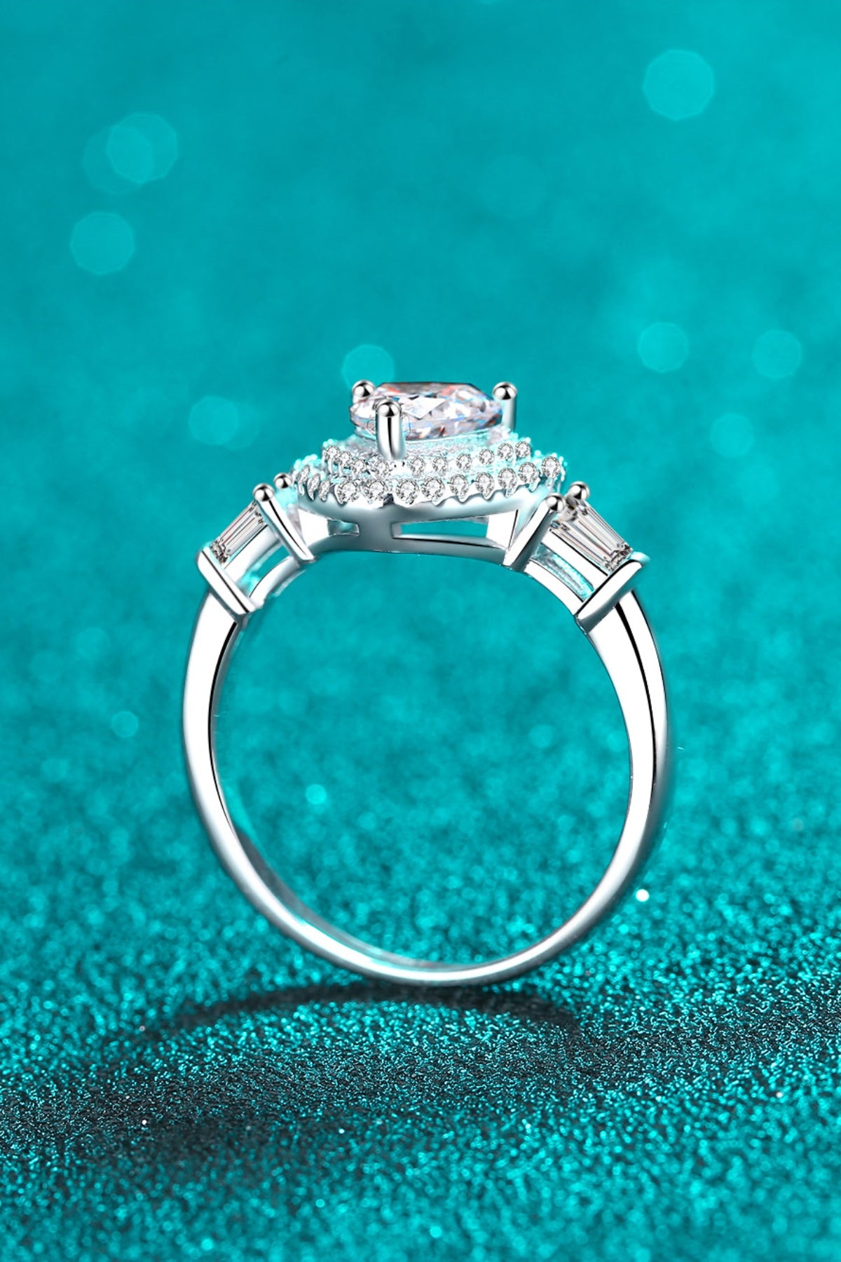 1 Carat Moissanite 925 Sterling Silver Heart Ring - felvior