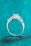 1 Carat Moissanite 925 Sterling Silver Heart Ring - felvior