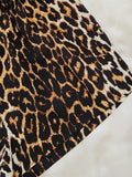Leopard Lip Graphic Top and Shorts Lounge Set - felvior