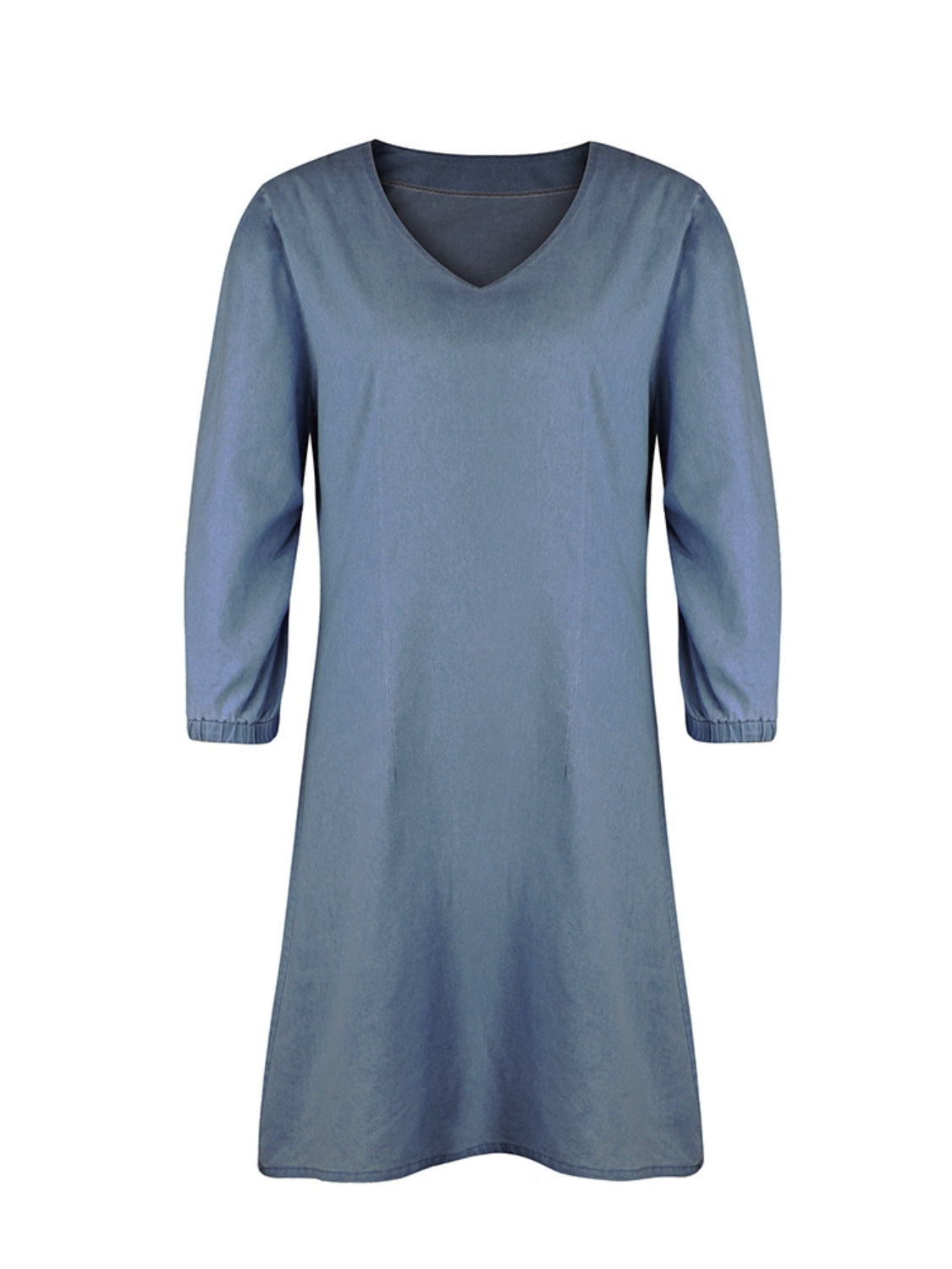 Full Size V-Neck Half Sleeve Dress - felvior