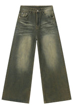 Men's Wide Leg Jeans with Pockets