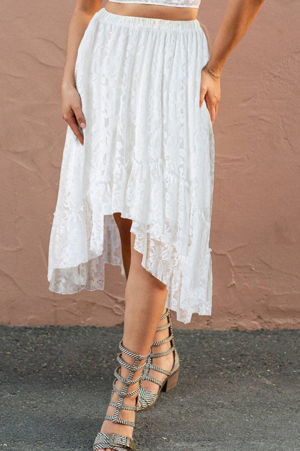 Lace High-Low Skirt - felvior