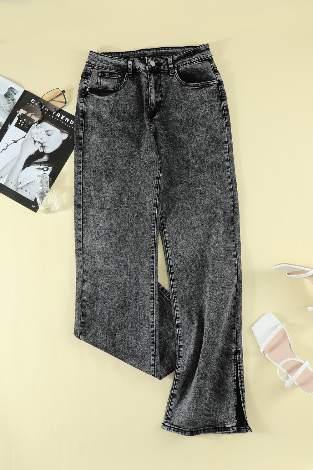 Slit Flare Jeans - felvior