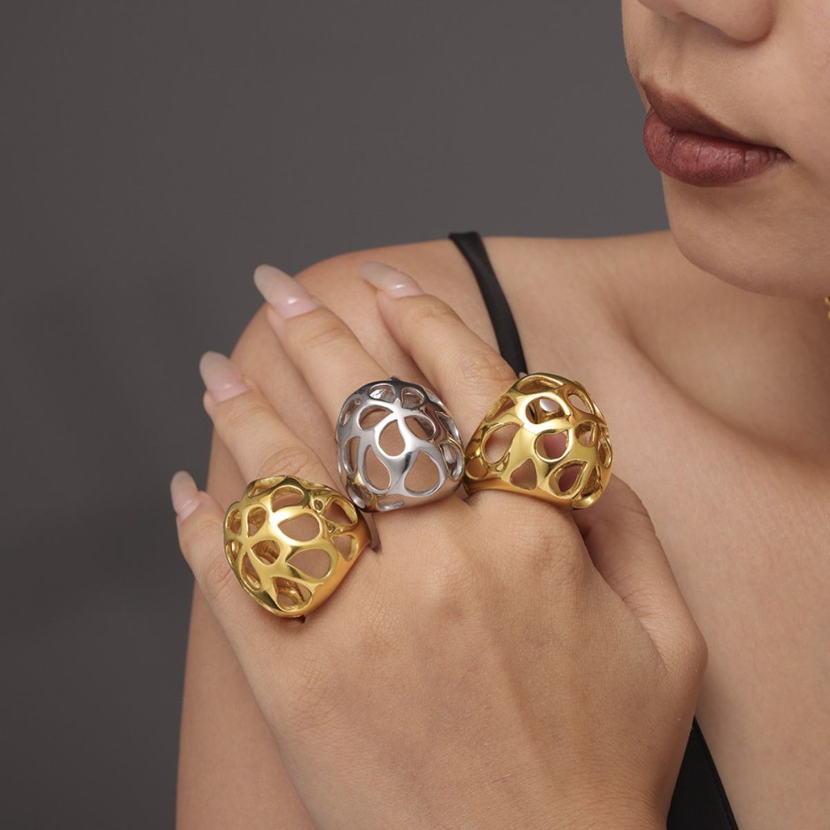 Stainless Steel Cutout Ring - felvior