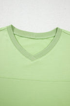 Loose V Neck Half Sleeve Tee and Drawstring Shorts Plus Size