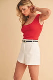 Aemi+Co Square Neck Wide Strap Tank