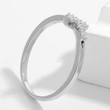 925 Sterling Silver Zircon Cross Ring - felvior