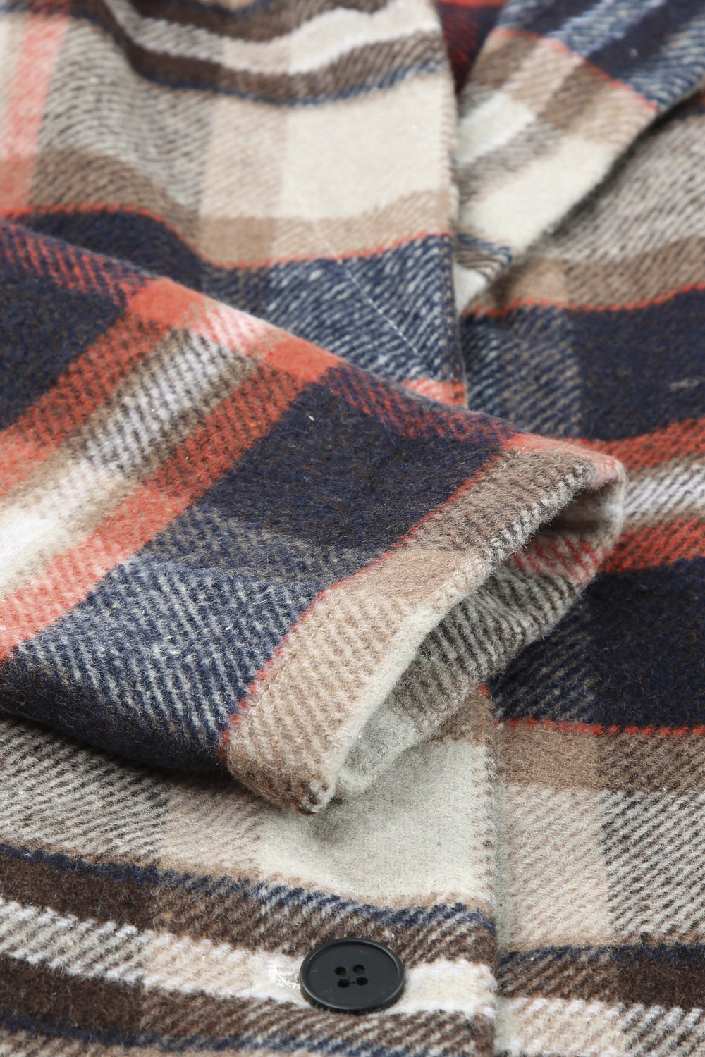 Plaid Longline Jacket with Pockets - felvior