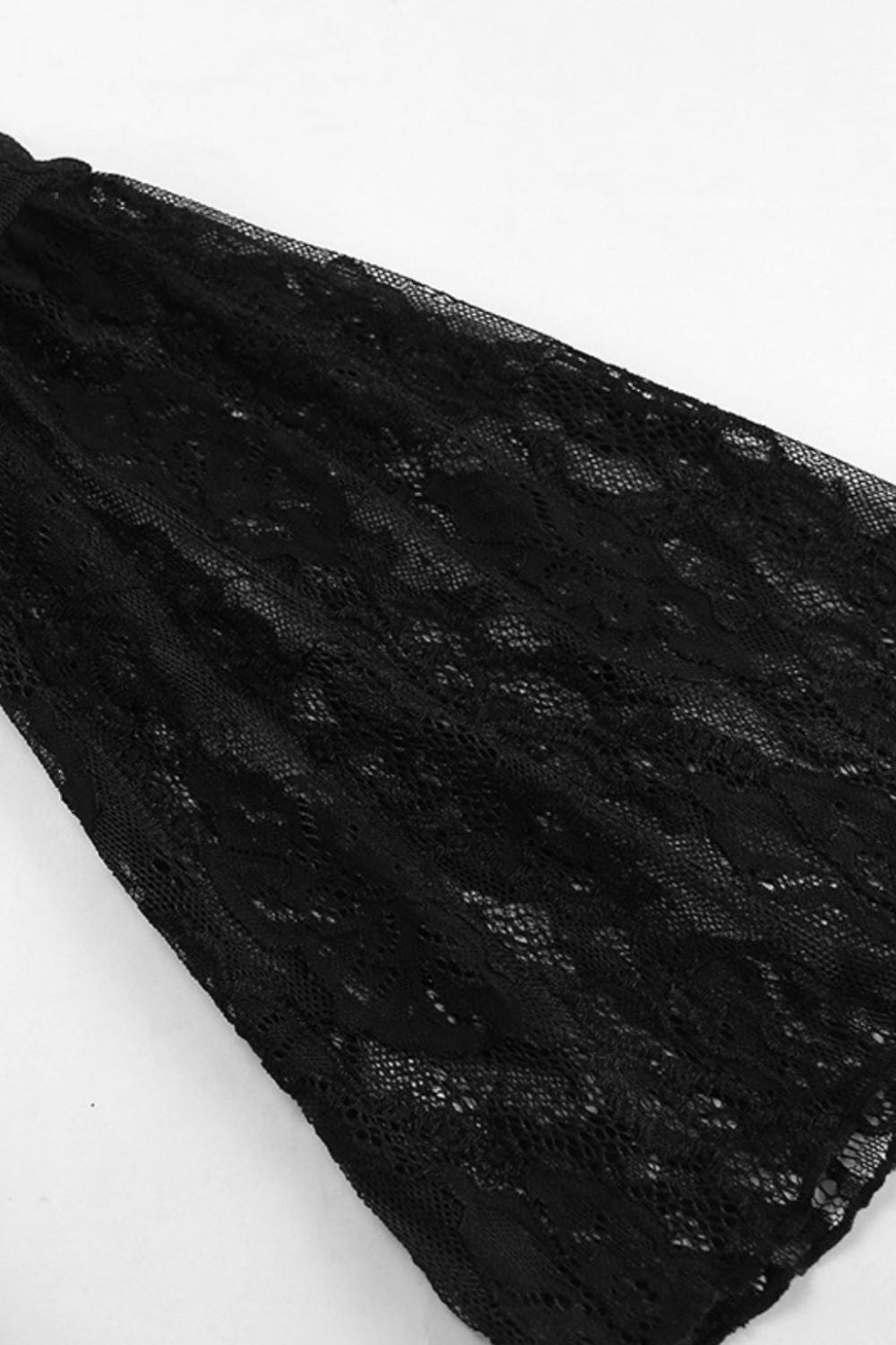 Lace Sweetheart Neck Flare Sleeve Mini Dress - felvior