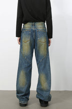 Men's Washed Jeans with Pockets