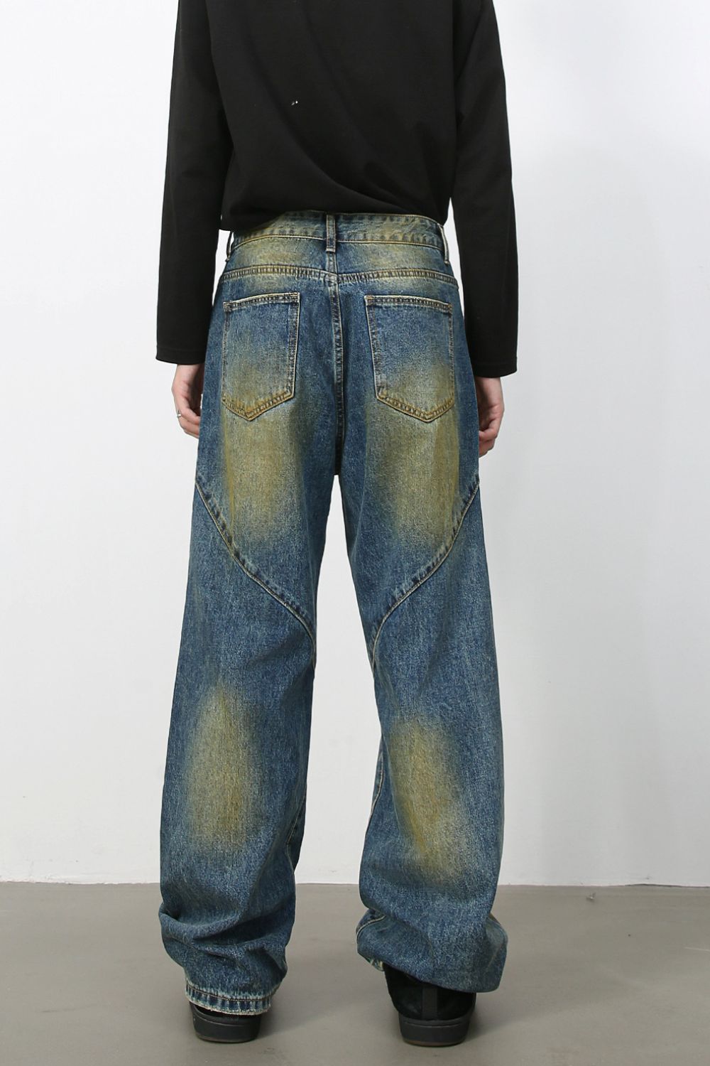 Men's Washed Jeans with Pockets