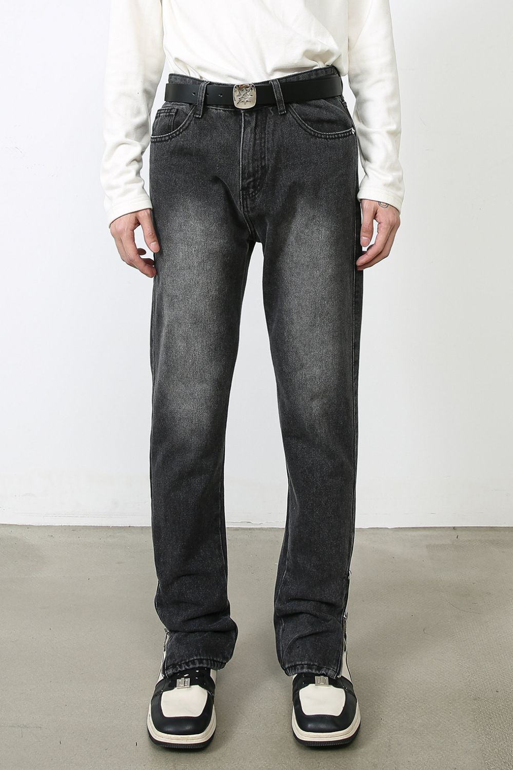 Men's Decor Zip Jeans with Pockets Hauptbild