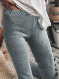 Ribbed Elastic Waist Leggings - felvior