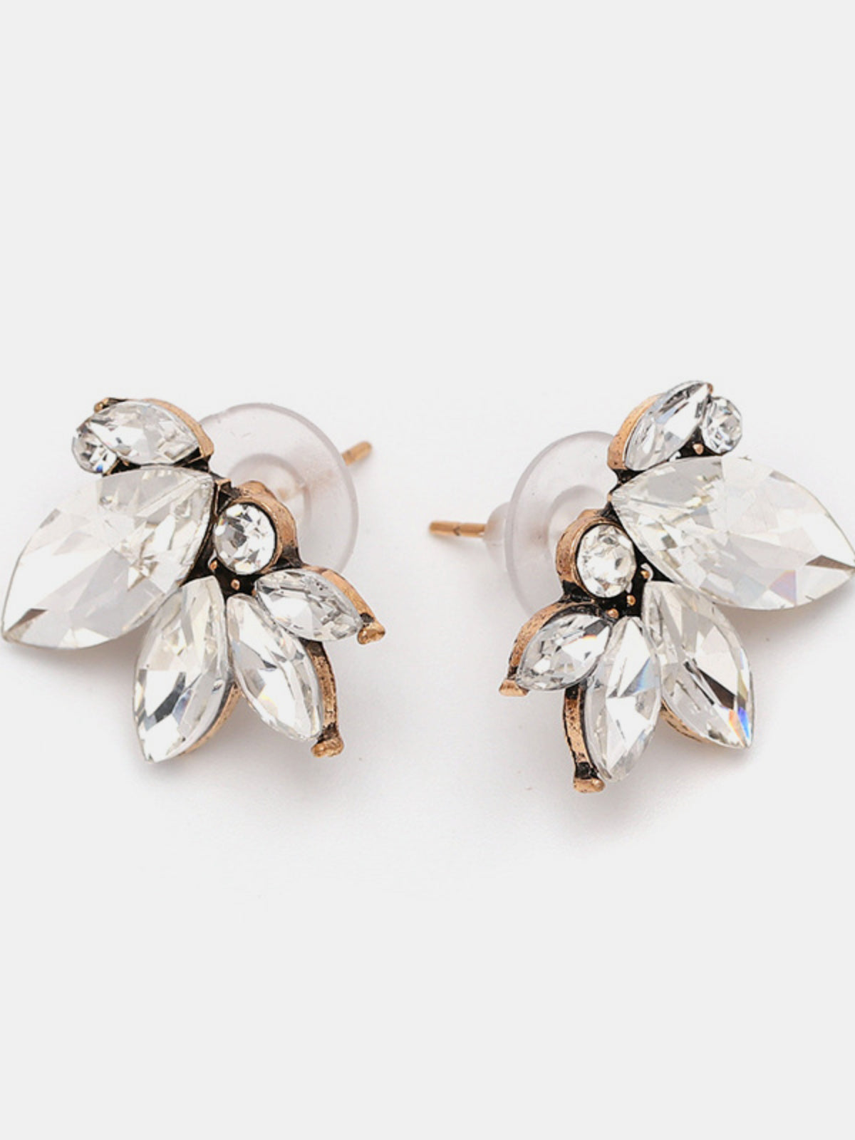 Alloy Rhinestone Flower Stud Earrings - felvior