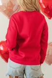 Valentine’s Day XOXO Round Neck Drop Shoulder Sweatshirt - felvior