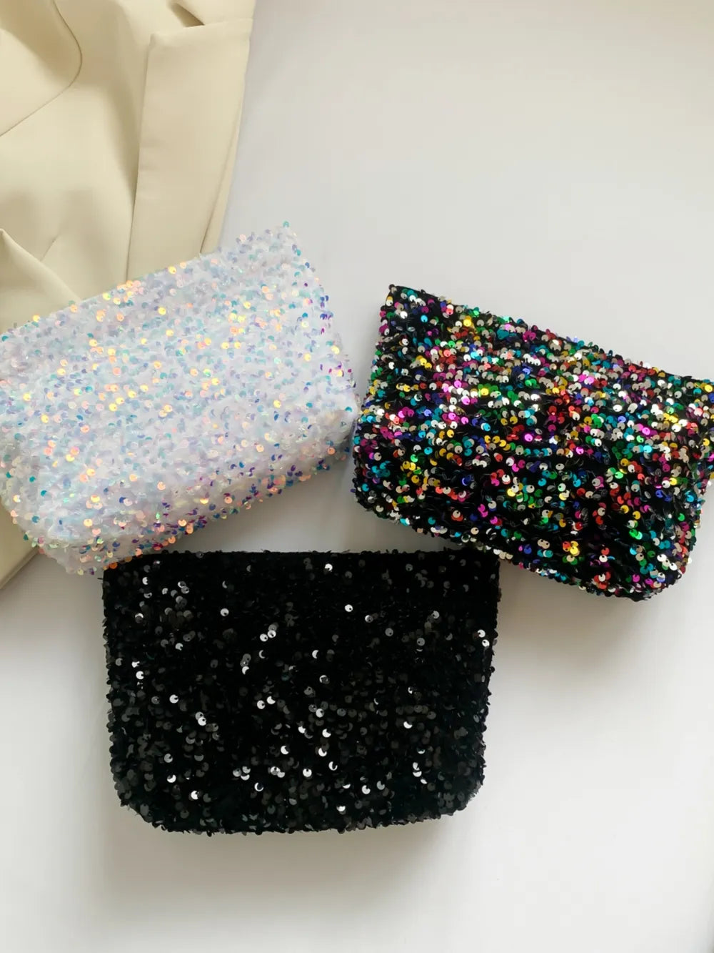Sequin Clutch with Zipper Secondary image