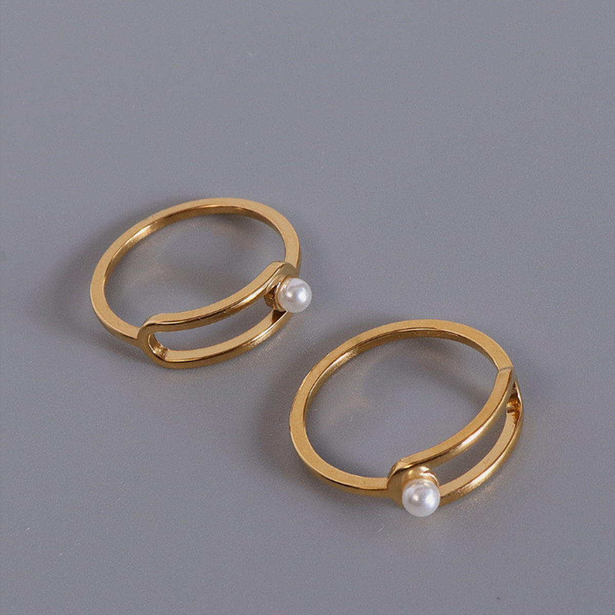 Synthetic Pearl Titanium Steel Ring - felvior