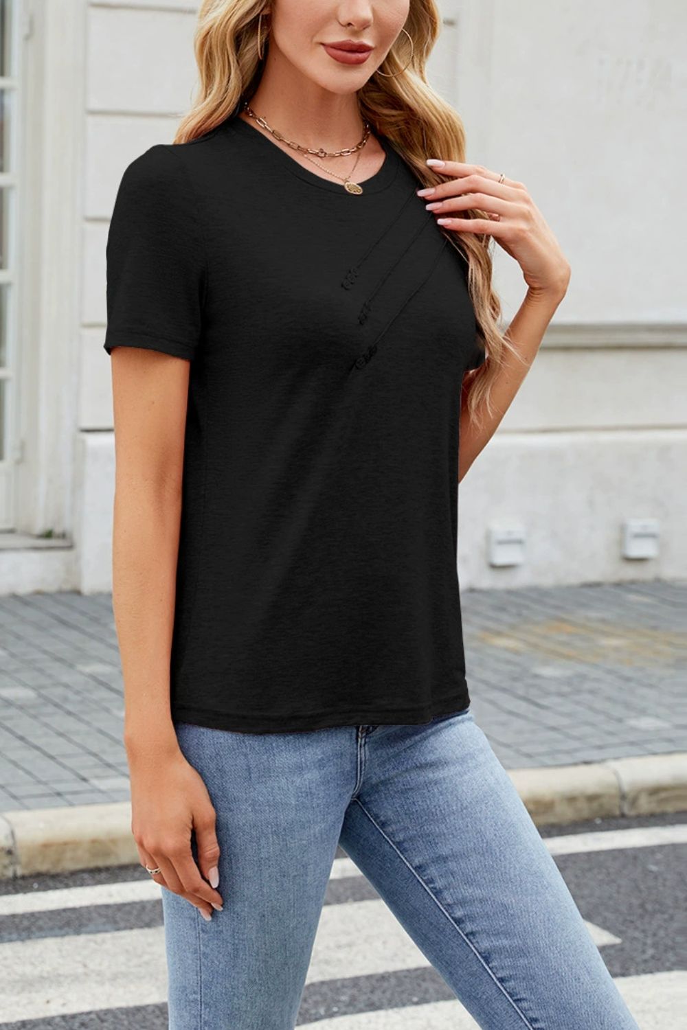 Round Neck Short Sleeve T-Shirt