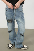 Men's Distressed Loose Fit Jeans