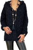 Cable-Knit Hooded Sweater - felvior