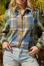 Plaid Button Up Long Sleeve Shirt