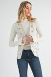Aemi + Co Heart Rivet Detail Suede Vest Coat - felvior