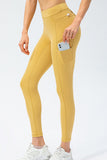 Full Size Slim Fit High Waist Long Sports Pants with Pockets - felvior