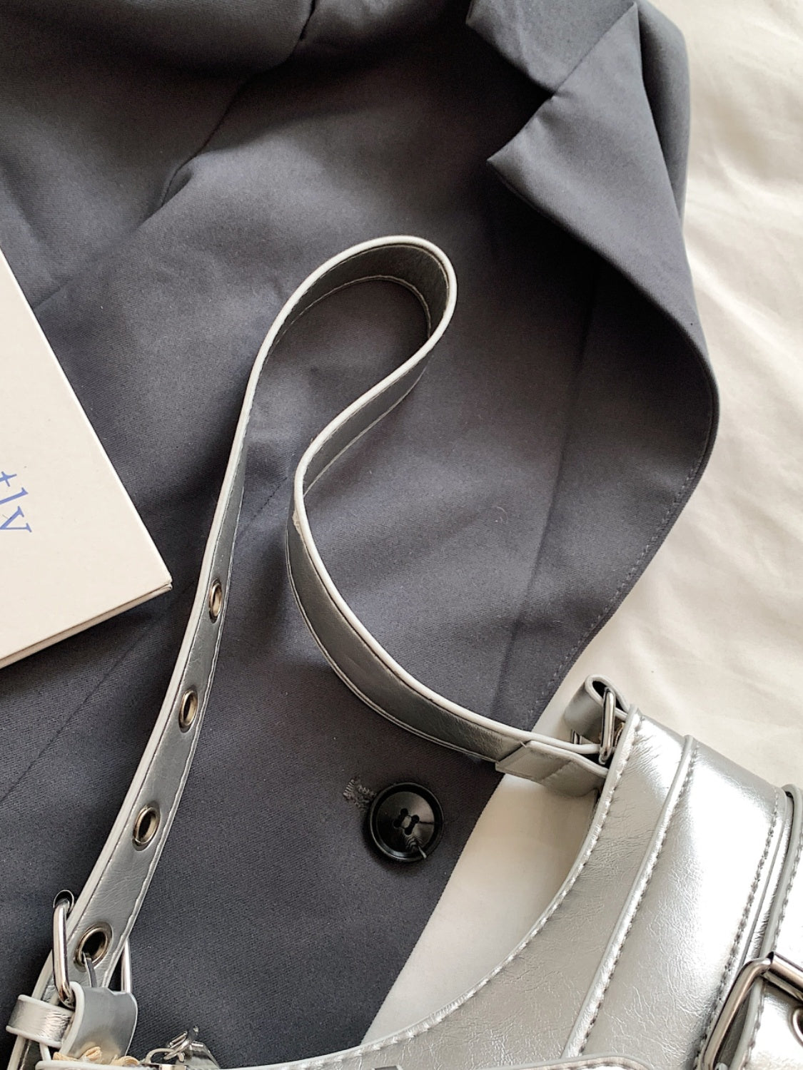 PU Leather Buckle Shoulder Bag - felvior