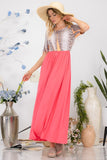 Celeste Full Size Leopard Round Neck Short Sleeve Maxi Dress Plus Size - felvior