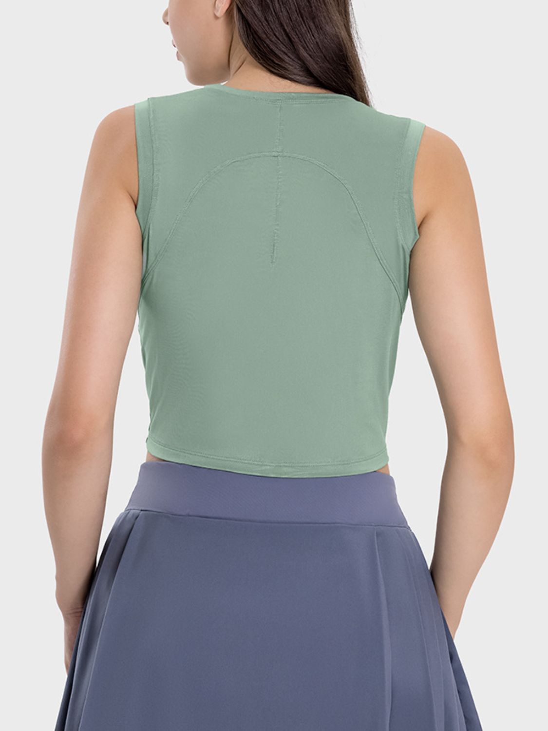 Millennia Drawstring Ruched Wide Strap Active Tank - felvior
