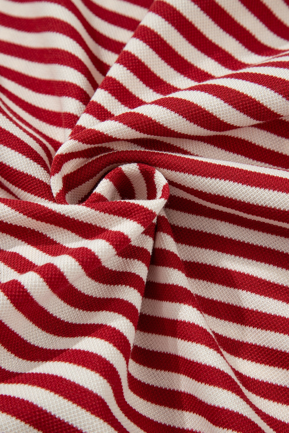 Stripe Bow Decor Cutout Drop Shoulder Top