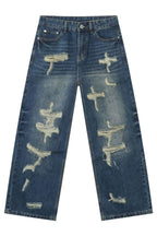 Men's Distressed Jeans with Pockets