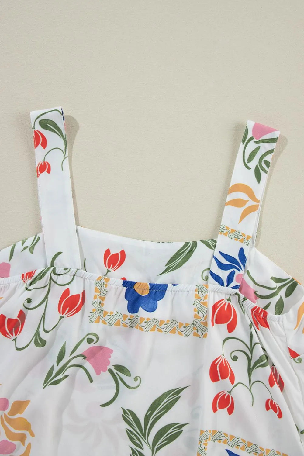 Printed Square Neck Top and Pants Set