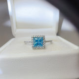 2 Carat Moissanite 925 Sterling Silver Square Shape Ring - felvior